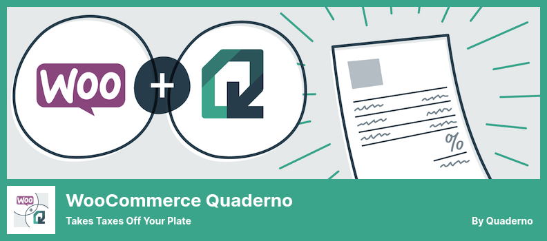 WooCommerce Quaderno プラグイン - プレートから税金を取り除きます
