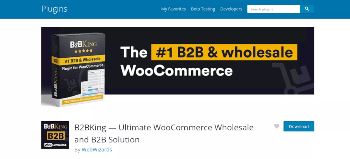 B2BKing WordPress.org sayfası
