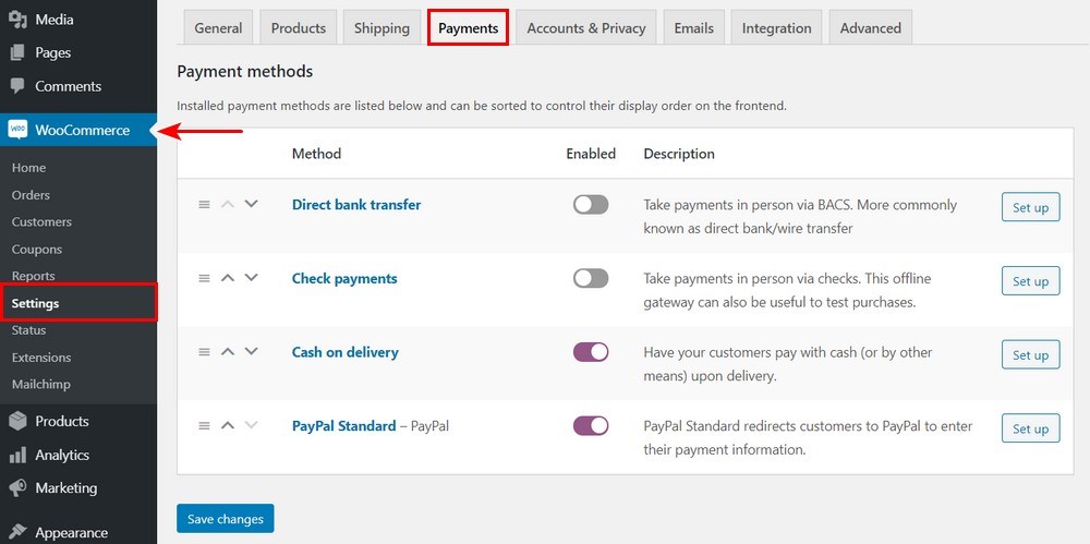 Plata WooCommerce