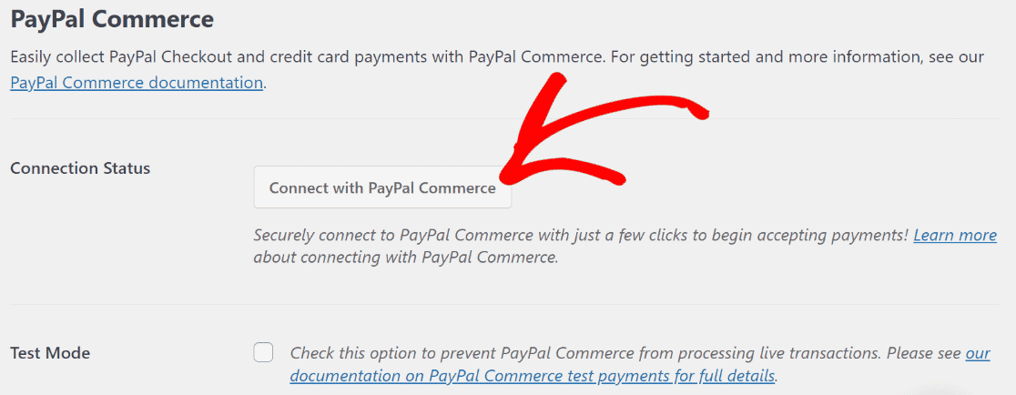 Configuración de integración de comercio de PayPal