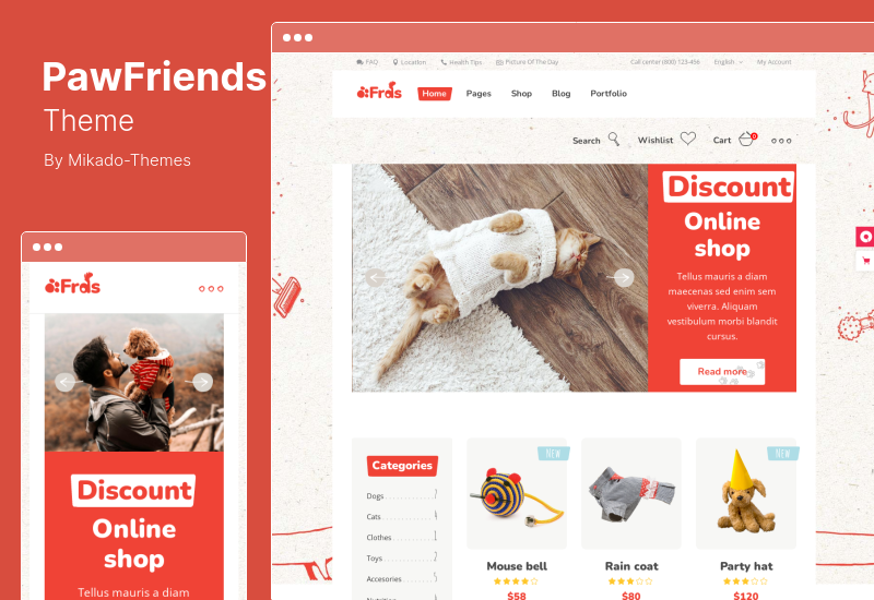 Thème PawFriends - Thème WordPress pour animalerie et vétérinaire
