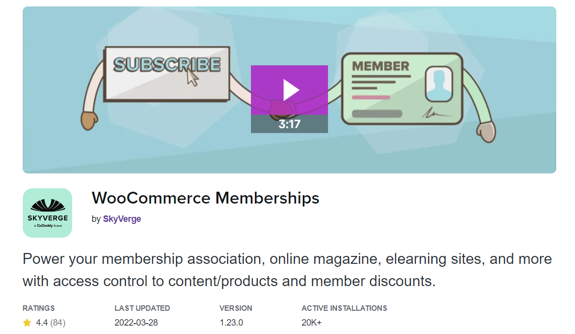 Plugin WooCommerce Memberships