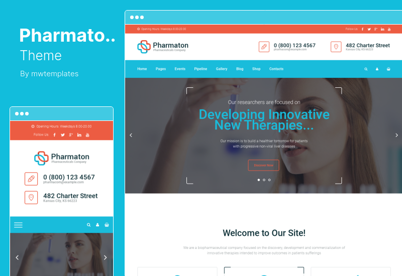 Pharmaton テーマ - 医療と薬局の WordPress テーマ