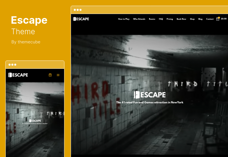 Tema Escape - Tema WordPress da Room Game Company