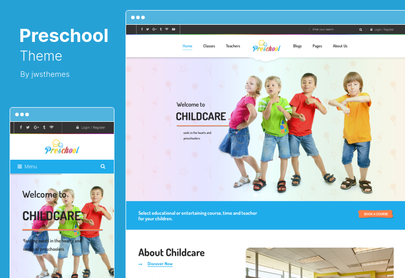 Thème préscolaire - Thème WordPress pour les crèches