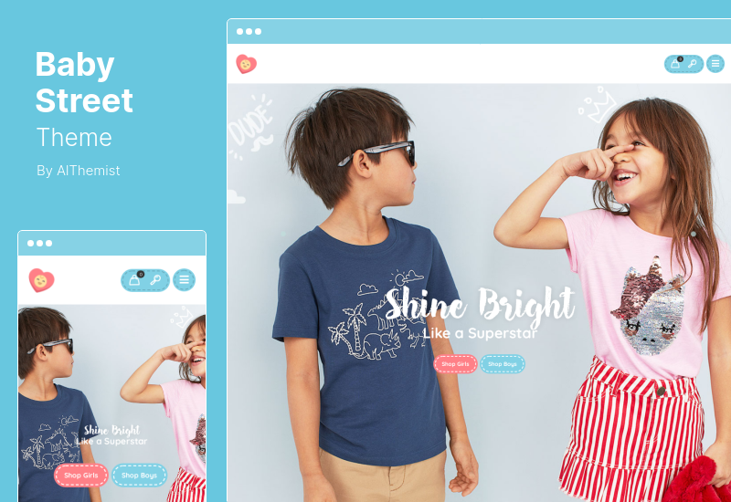 BabyStreet Theme - 兒童玩具和服裝店的 WooCommerce 主題