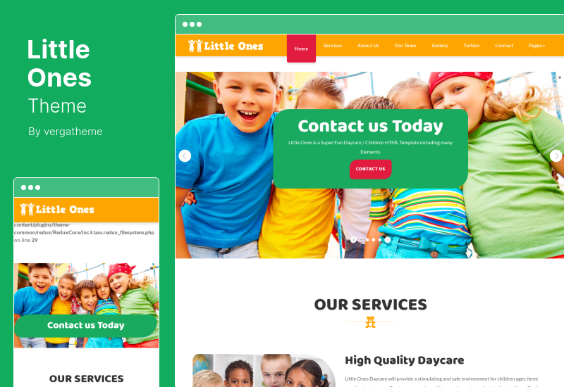 Little Ones テーマ - One Page Children and Daycare WordPress テーマ