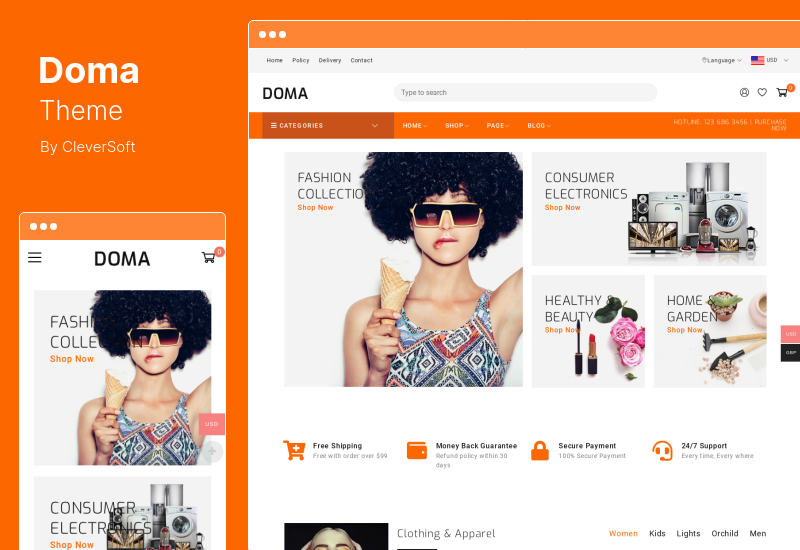 Tema Doma - Temă Elementor WooCommerce pentru mai mulți furnizori