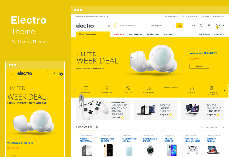 Electro Theme - магазин электроники WooCommerce Theme