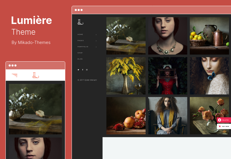 Lumiere Theme - Fotografi Portofolio WordPress Theme