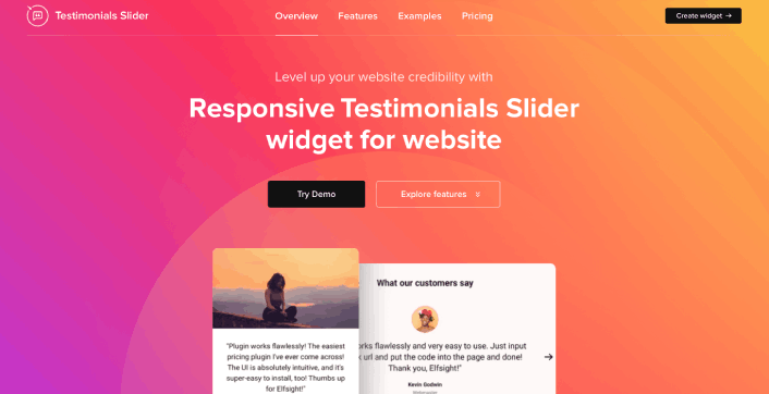 Elfsight Testimonial Slider-Plugin