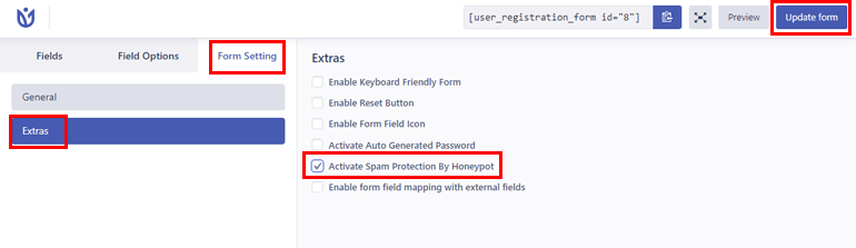 Activați Honeypot