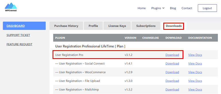 Descărcați fișierul User Registration Pro