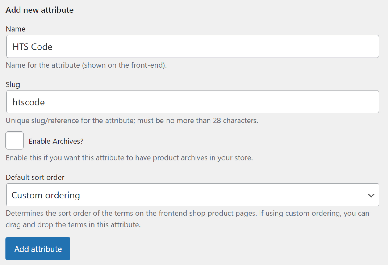 dodawanie informacji o atrybutach w WooCommerce