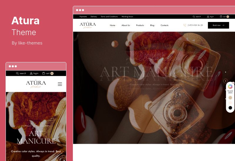Atura 主题 - 美甲和美容院 WordPress 主题