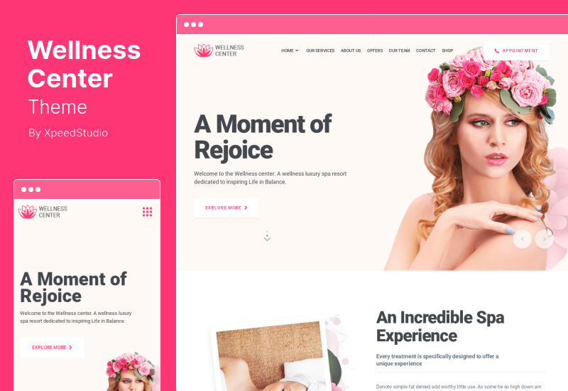 WellnessCenter-Thema - WordPress-Theme für Wellness, Spa und Salon