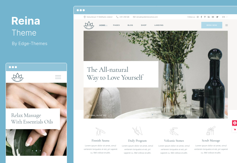 Reina Theme – Spa und Wellness WordPress Theme