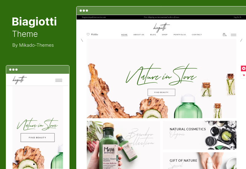 Biagiotti-Theme - WordPress-Theme für Schönheits- und Kosmetikshops