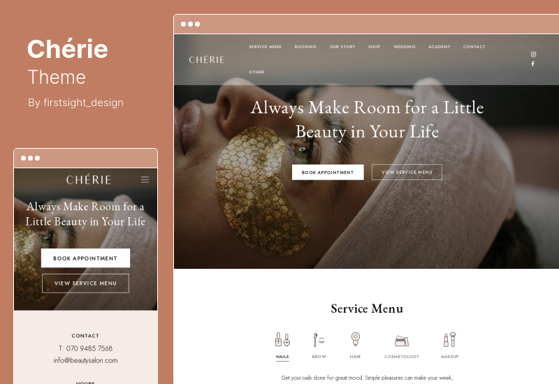 Cherie Theme - Salon piękności i Spa WordPress Theme