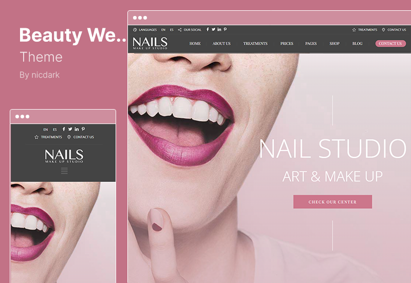 Motyw Beauty Wellness - Beauty Wellness Spa & Salon masażu kosmetycznego Motyw WordPress