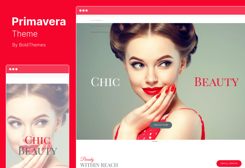 Primavera-Thema - WordPress-Theme für Nagel- und Schönheitssalons, Friseure