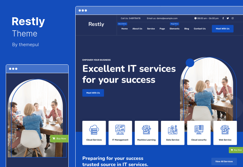 Restly Theme - ไอทีโซลูชั่นและเทคโนโลยี WordPress Theme