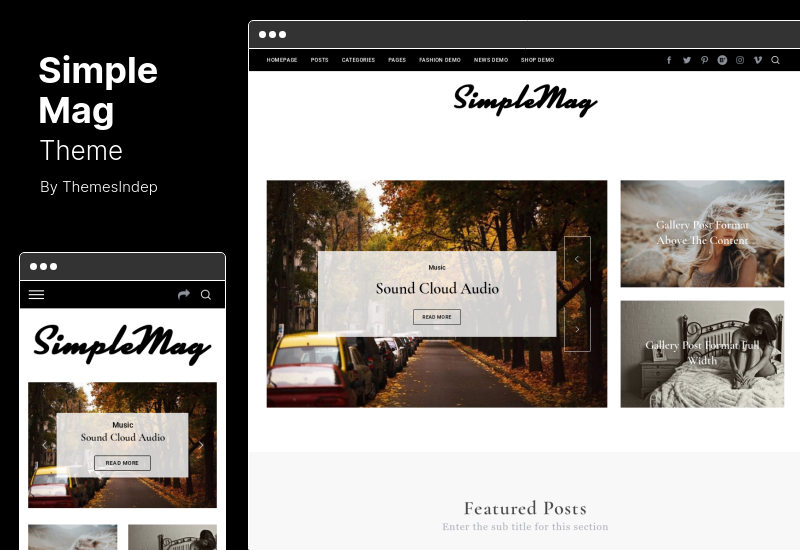 SimpleMag Theme - Magazin-WordPress-Theme für kreative Sachen