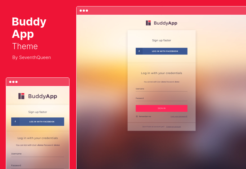 Tema BuddyApp - Tema WordPress Komunitas Seluler Pertama