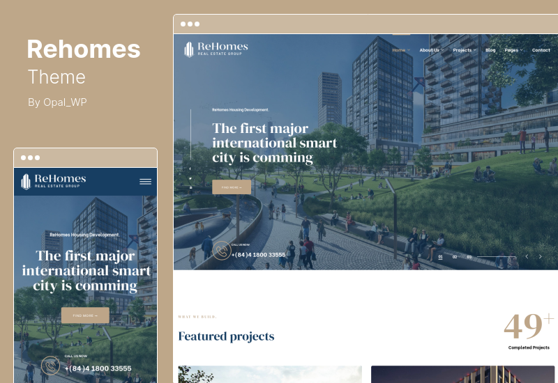 Rehomes Theme - Tema de WordPress para grupos inmobiliarios