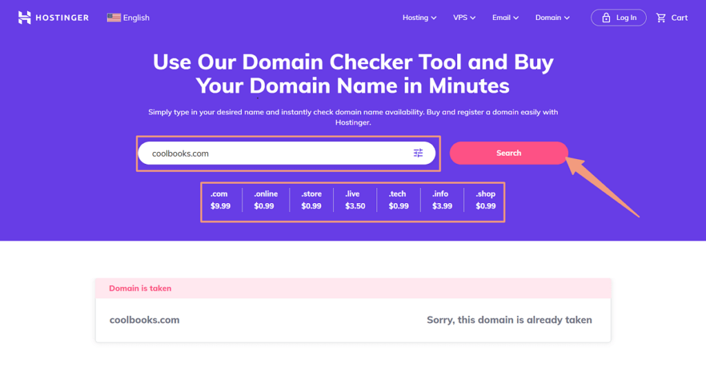 pemeriksa domain hostinger