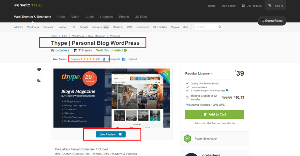 scarica il tema Thype WordPress