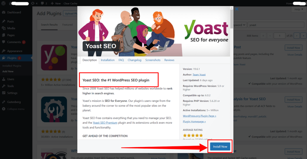 ativar plugin yoast seo