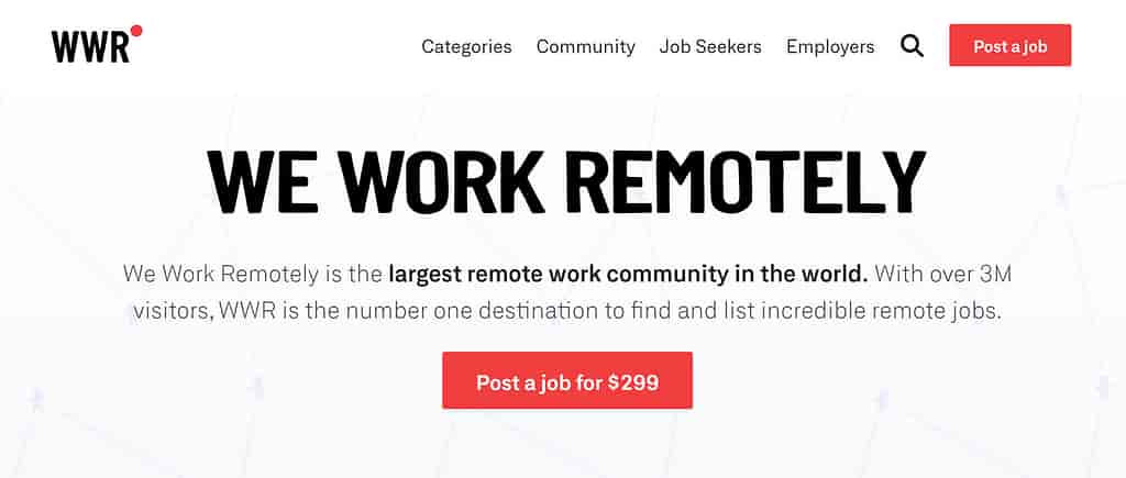 We Work Remotely-Homepage