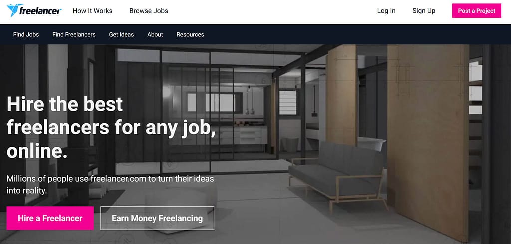 Freelancer.com-Homepage