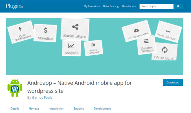 AndroApp- mengonversi situs wordpress ke aplikasi seluler