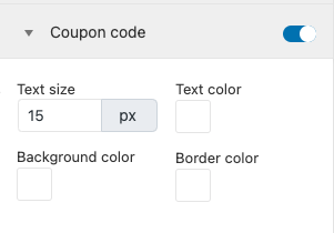 personnalisateur de texte de code de coupon