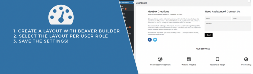 Module complémentaire de bienvenue du tableau de bord Beaver Builder