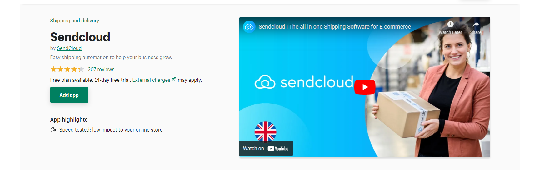 Sendcloud - Apps de devolução da Shopify