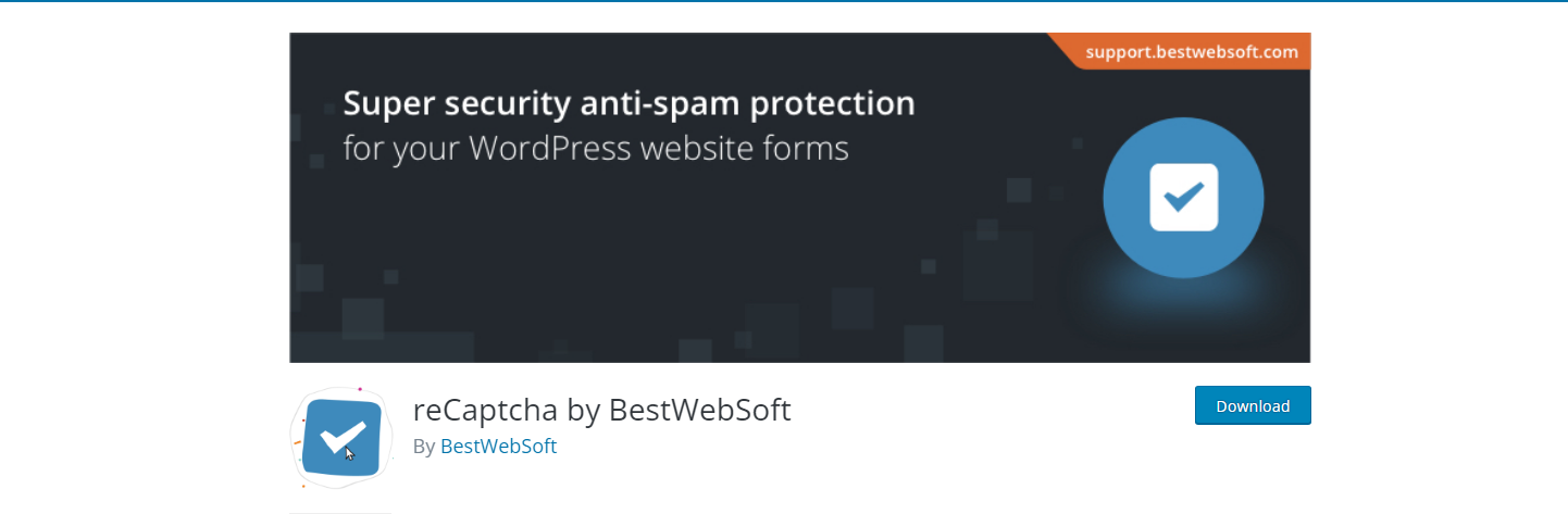 reCaptcha BestWebSoft - wtyczka WordPress captcha