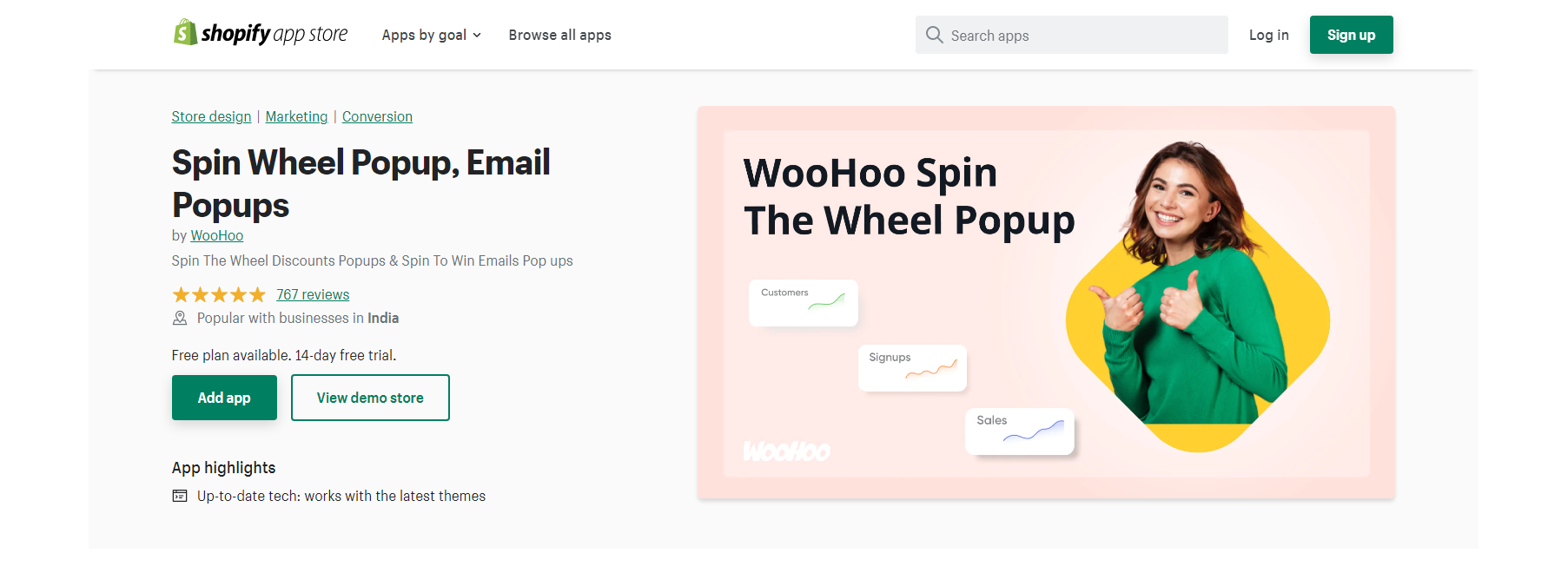 WooHoo Popup - Çarkı Döndür Uygulamalarını Shopify