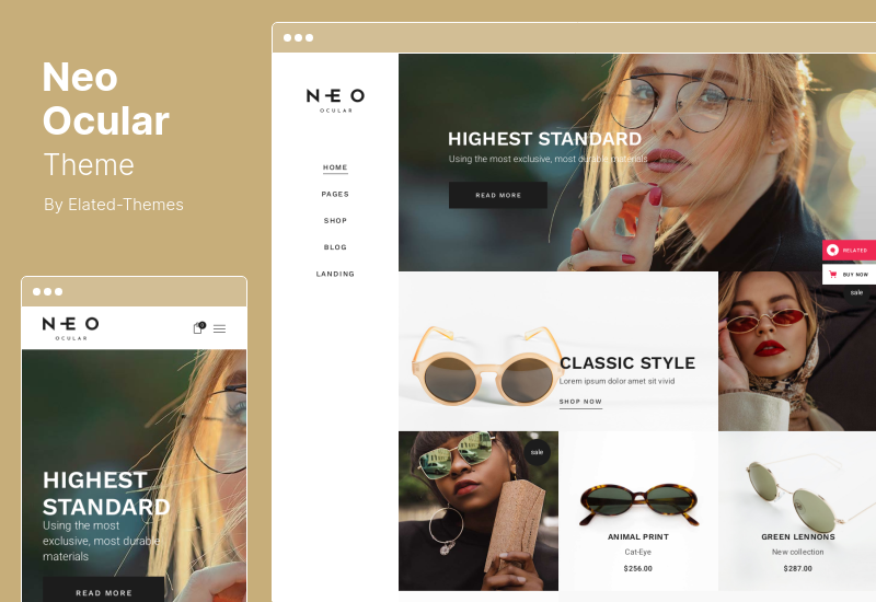 Neo Ocular Theme – WordPress-Thema für Optiker und Optiker