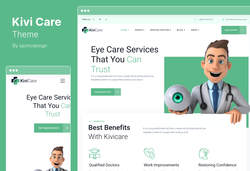 KiviCare Theme – WordPress-Theme für medizinische Klinik- und Patientenmanagementlösungen