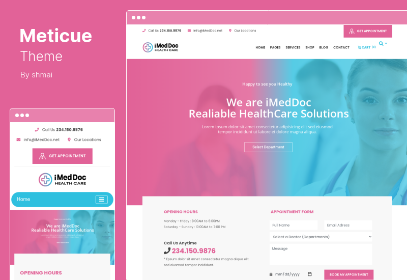 Meticue-Theme – WordPress-Theme für Gesundheits- und Medizinzentren