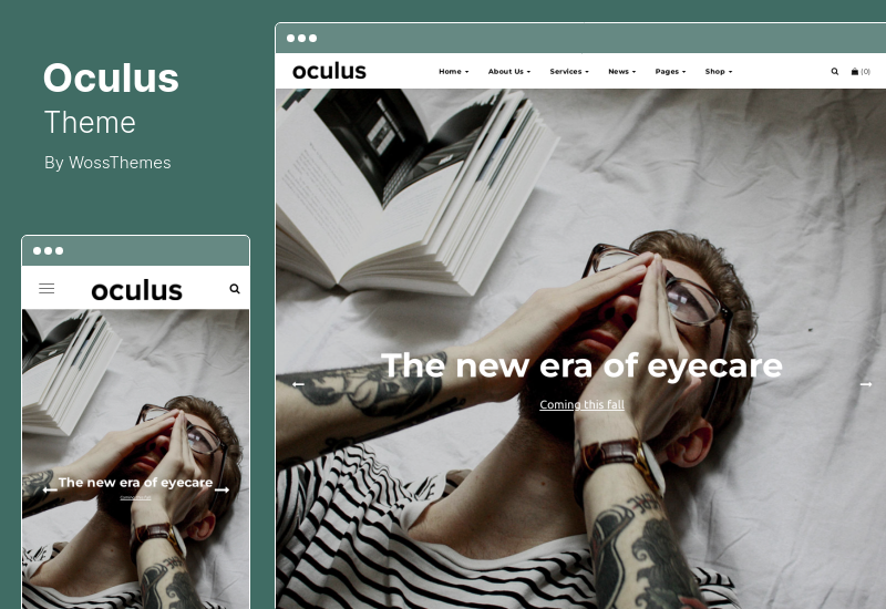 Oculus-Thema - WooCommerce-Theme für den kreativen Sonnenbrillen-Shop