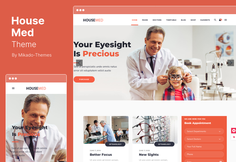 HouseMed Theme - WordPress-Theme für Medizin und Gesundheit