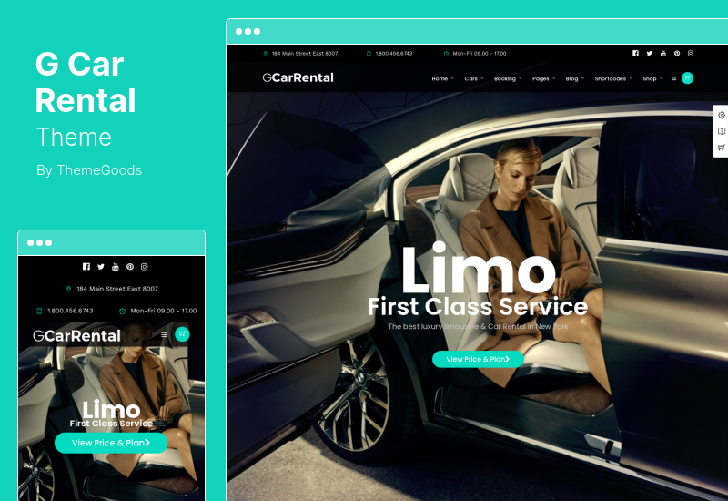 Tema GCarRental - Tema WordPress para aluguel de carros e limusine