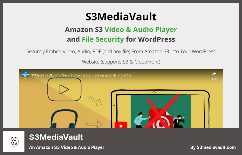 S3MediaVault 插件 - Amazon S3 視頻和音頻播放器