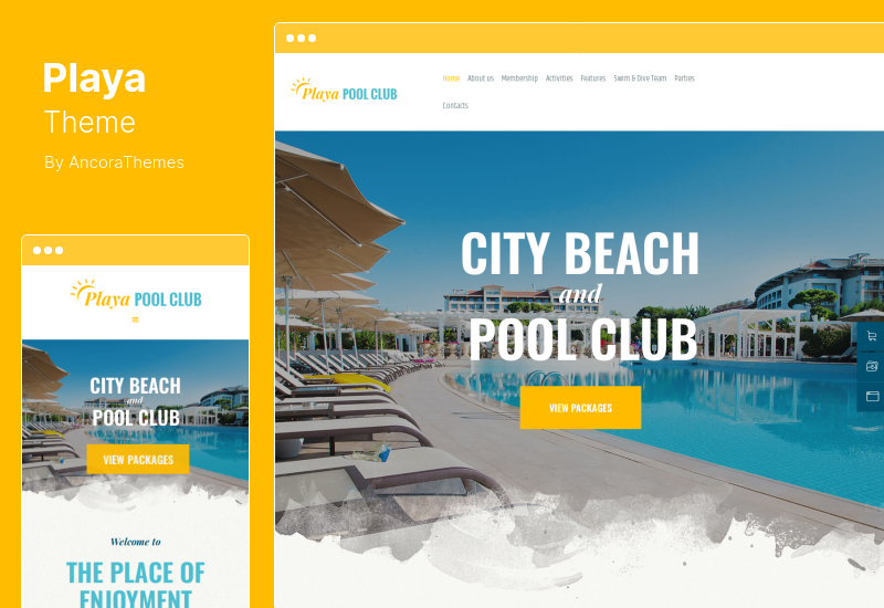 Thème Playa - Thème WordPress City and Private Beach & Pool Club