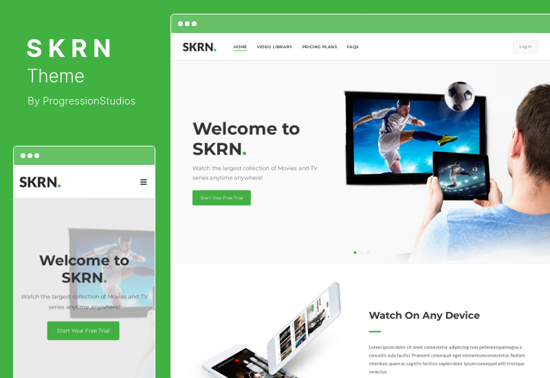 SKRN-Thema – WordPress-Theme für Medien-Streaming-Apps