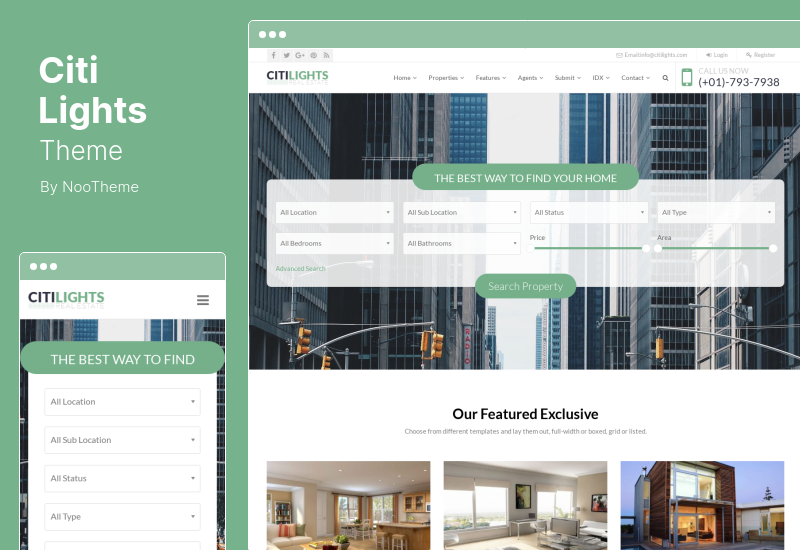 CitiLights-Thema - Immobilien-WordPress-Theme